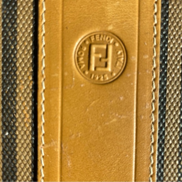 VINTAGE FENDI Striped Crossbody Bag 7”x9” With Dust Bag. FREE SHIPPING - Picture 3 of 16